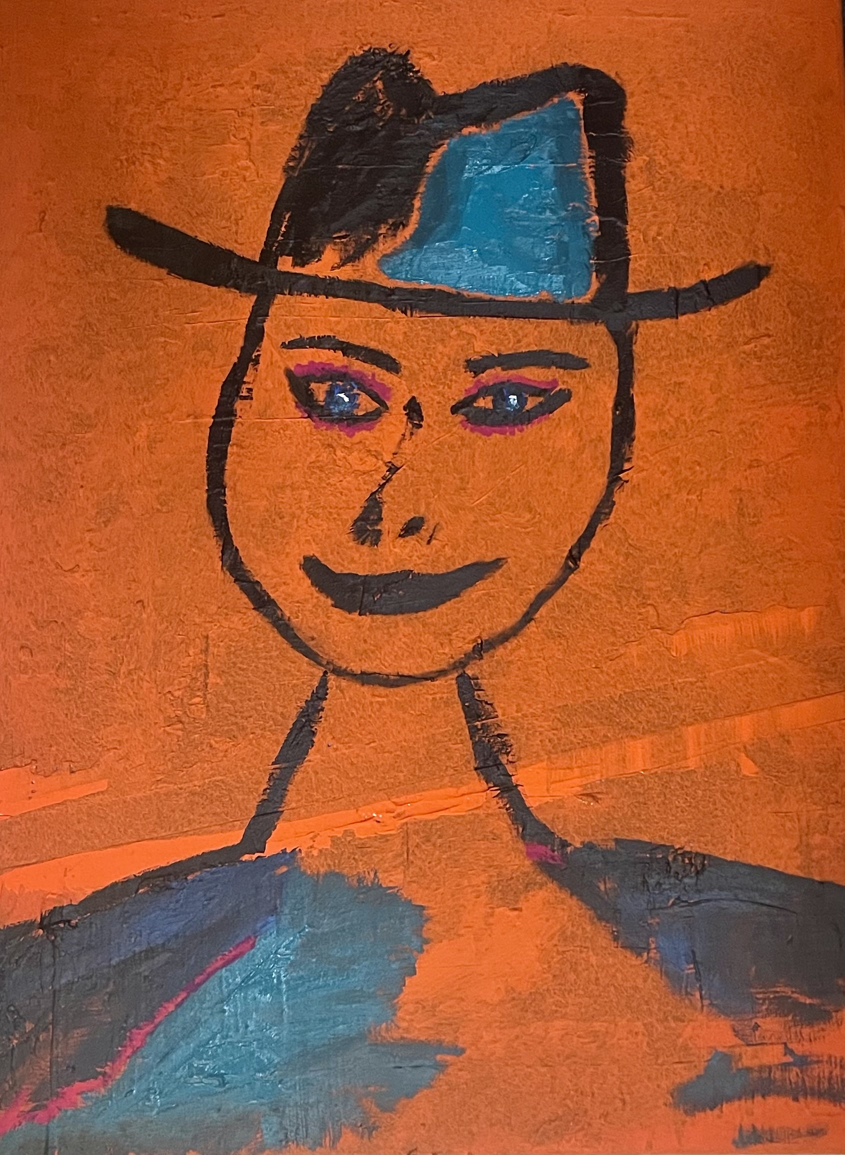 Acrylic Comic Cowgirl
